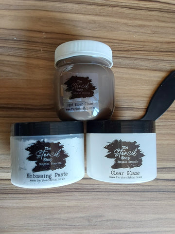 Embossing Paste, Gilding Paste & Glazes