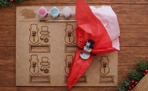 Serviette Ring Holder - Snowman